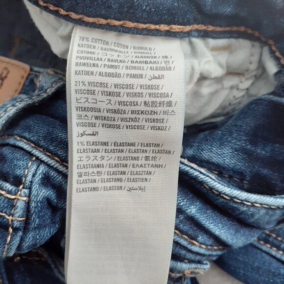 Hollister Juniors Size 1S 25 Medium Wash Distressed Straight Jeans - Picture 6 of 12